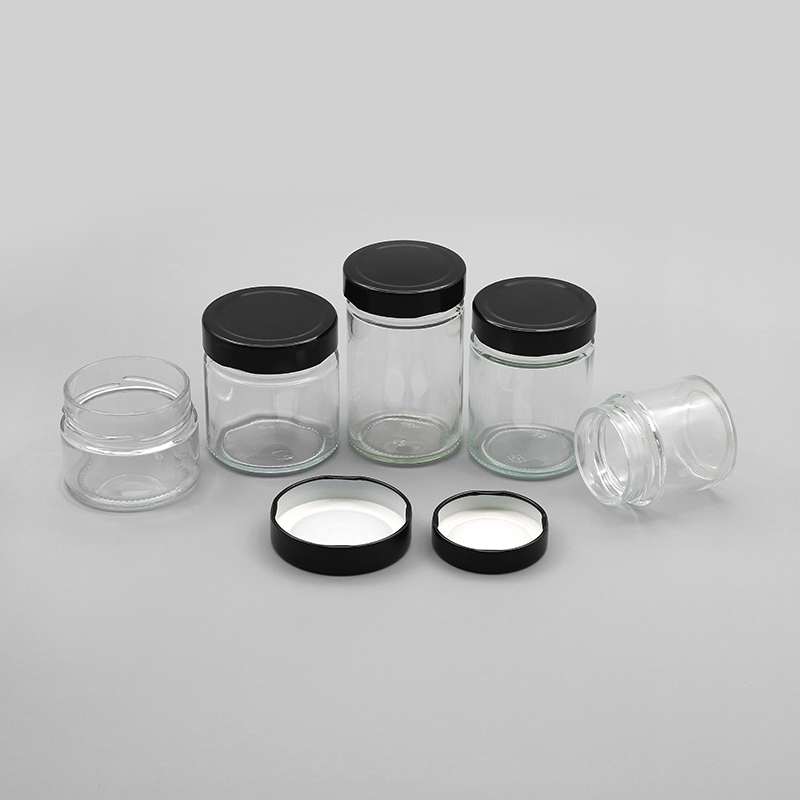 Empty Flint Round Container Storage Glass Jar 100g 120g 150g 180g 200g 240g 300g 500g 750g 1000g Jar Frasco De Vidrio Honey Pickle Jam Food Candle Jar