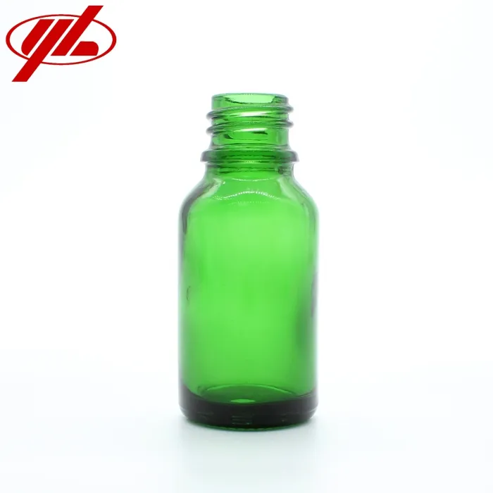 15ml Green Color Cosmetic Essential Oil Soda Lime Glass Bottle Packaging