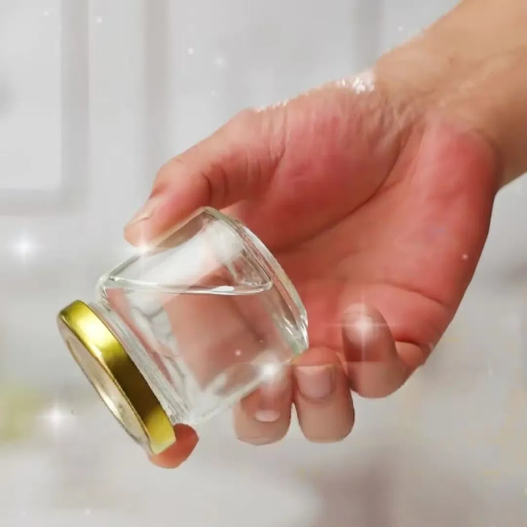 100g 150g 200g 240g 380g 500g 600g 1000g 16oz Round Chili Paste Sweet Red Peppers Candle Glass Honey Jars with Gold Black Red Lids for Presents