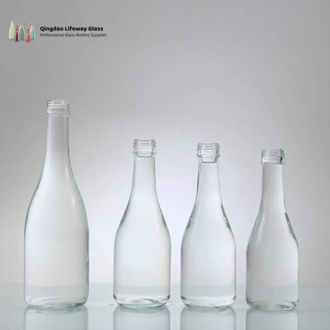 500ml Clear Beverage Class Bottle Round Fruit Wine Juice Bottles Kitchen Sealed Glass Flip Top Bottle with Swing Top