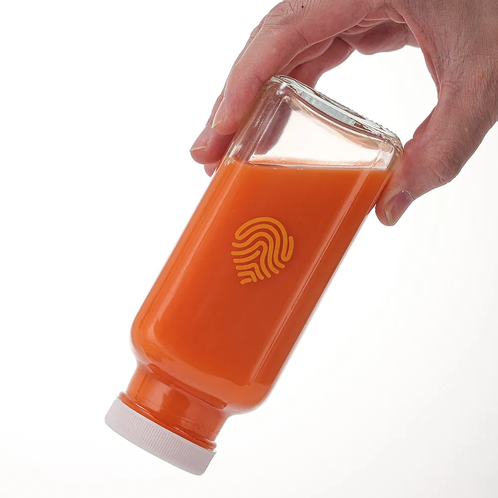 Factory Supply 500ml Beverage Glass Juice Milk Coffee Bottle with Lid