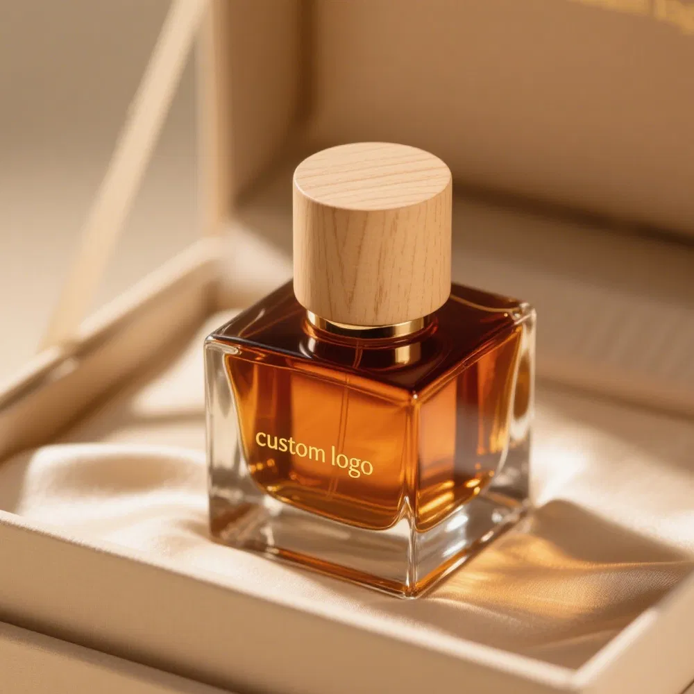 Wholesale Custom Color Logo Square Empty Luxury Cube Glass Fragrance Oil Perfume Bottle