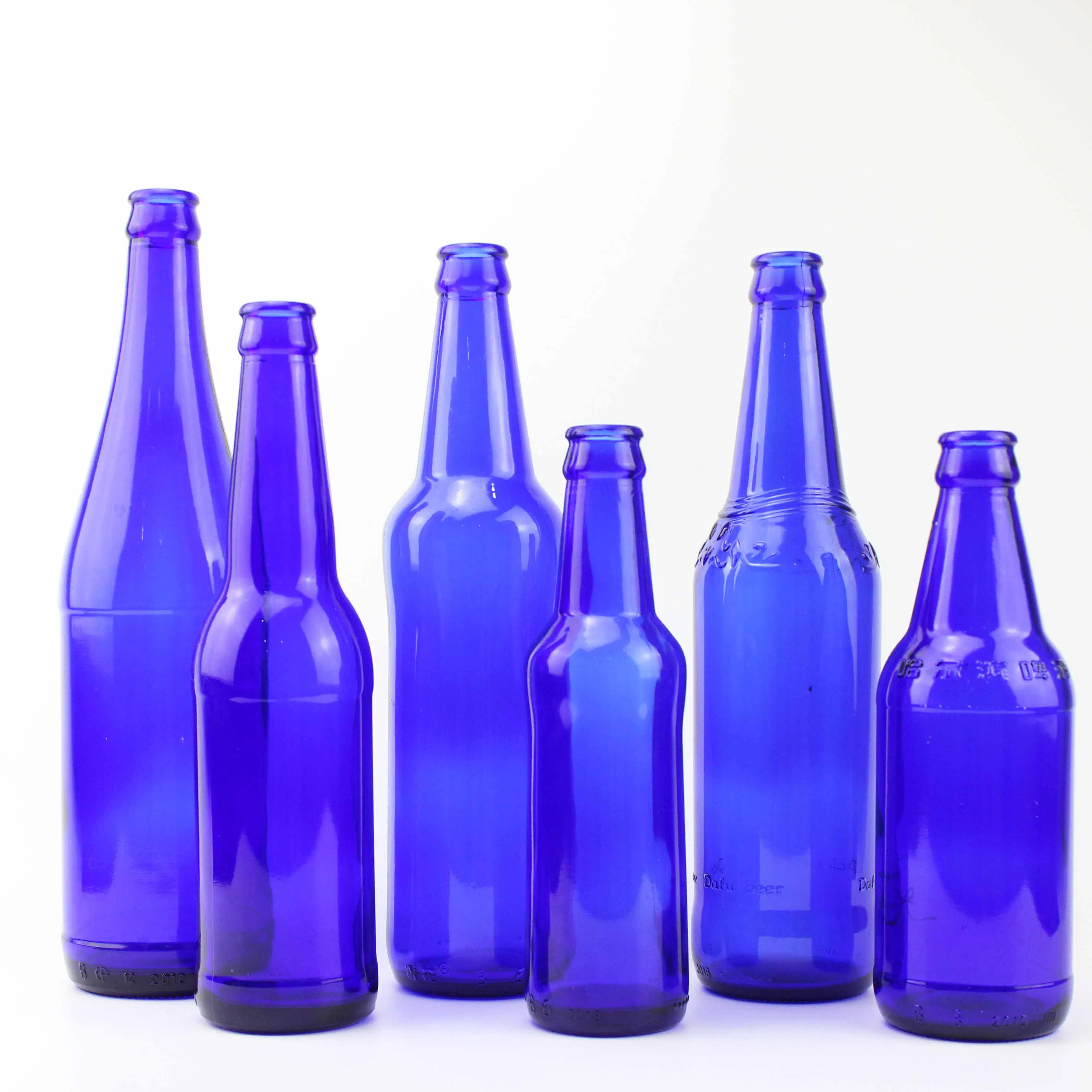 Empty 250ml 330ml 450ml 500ml 620ml 650ml 750ml Free Design Green Amber Brown Blue Soda Beer Glass Bottle Wholesale for Juice Drinks Lager Bier