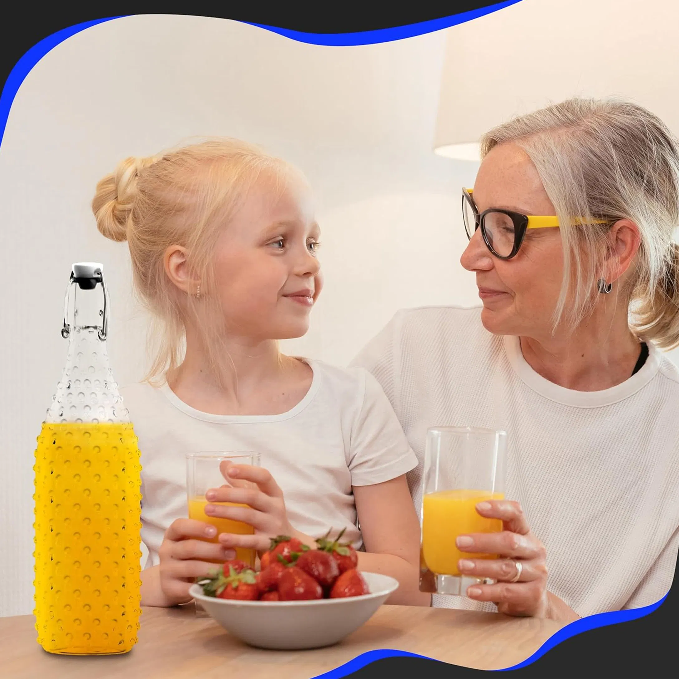 Wholesale Clear Round 250ml 500ml 700ml 750ml 1L Liter Beverage Kombucha Wine Juice Swing Top Glass Bottle with Lid