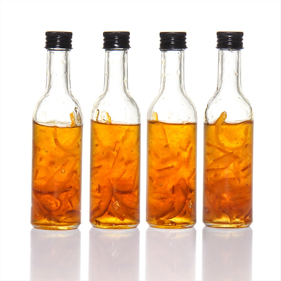 Wholesale Factory Premium Bulk Glass Chili Sauce Bottle with Lids