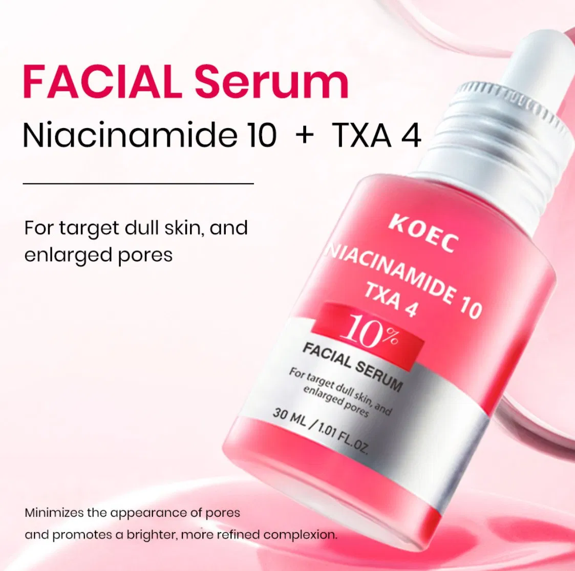 Niacinamide 10 + Txa 4 Facial Serum Tranexamic Acid for Glass Skin Radiant Complexion Hydrating and Brightening Pdrn Serum Hydration Azelaic Acid Ha Essence