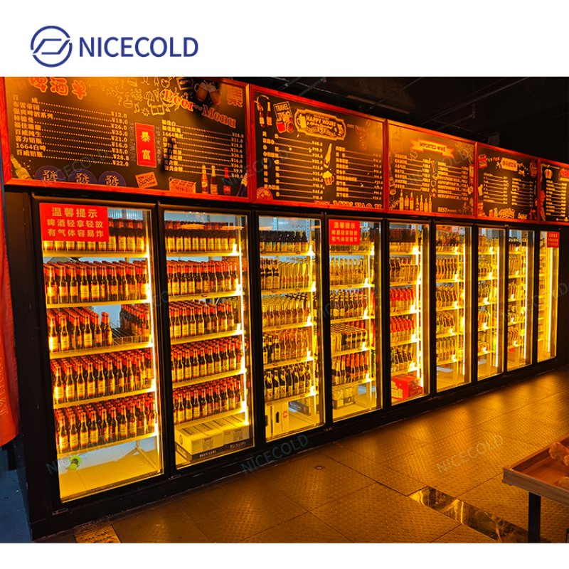 Beer Cave Display Walk in Cooler Freezer Cold Storage with Glass Door
