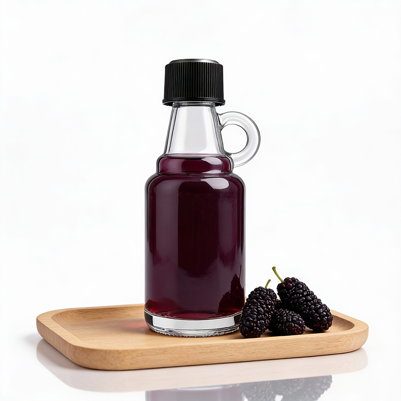 Mini 30ml Glass Wine Bottles with Lids Reusable Empty Alcohol Bottle Clear