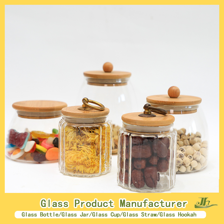 China Hexagon, Square, Round High Borosilicate Glass Jar Manufacturer for Honey/Jam/Pickle/Coffee/Candle/Mason/Pudding/Yogurt/Grain/Pasta/Kitchen Food Storage