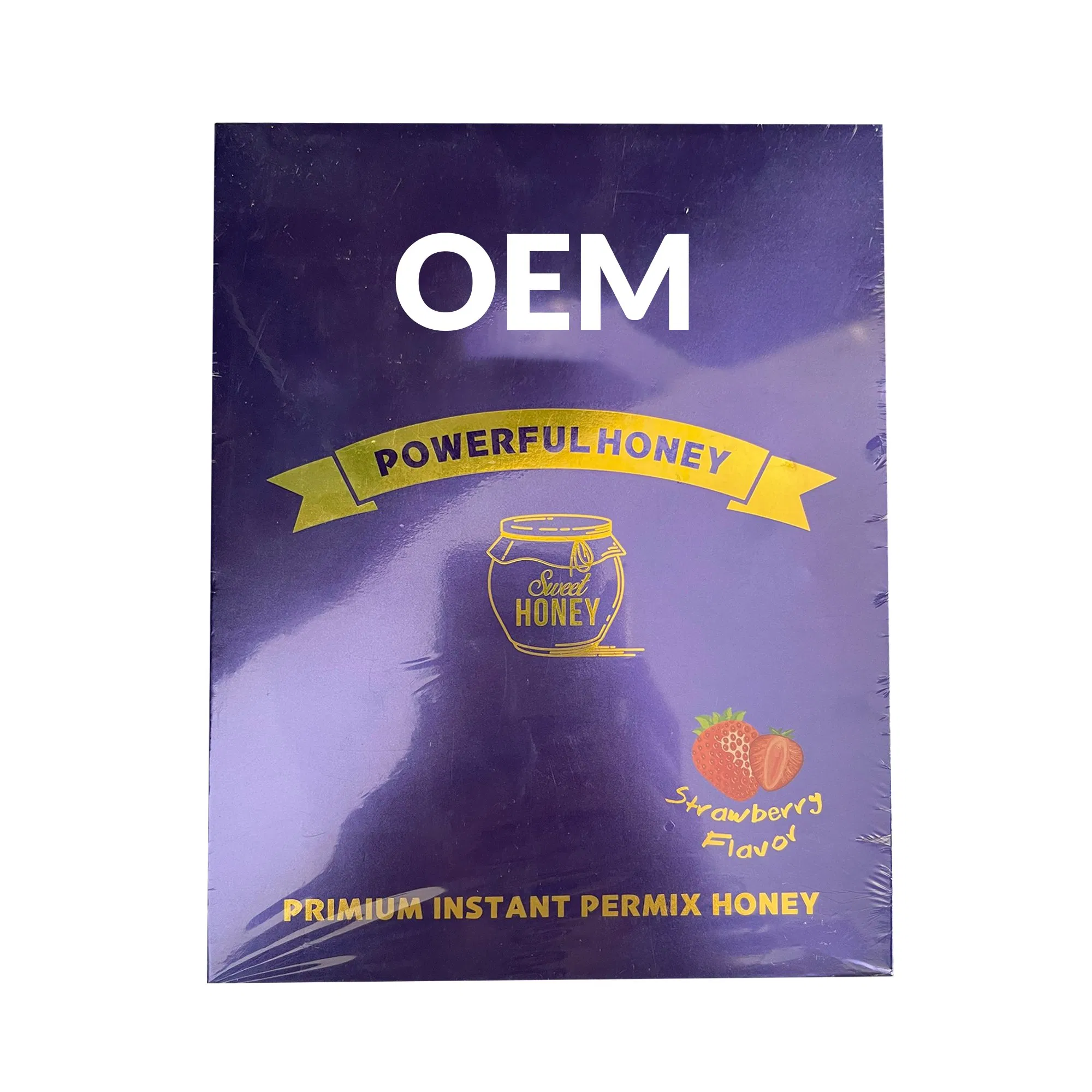 OEM Strawberry Flavor Herbal Royal Jelly Maca Honey for Men Healthcare