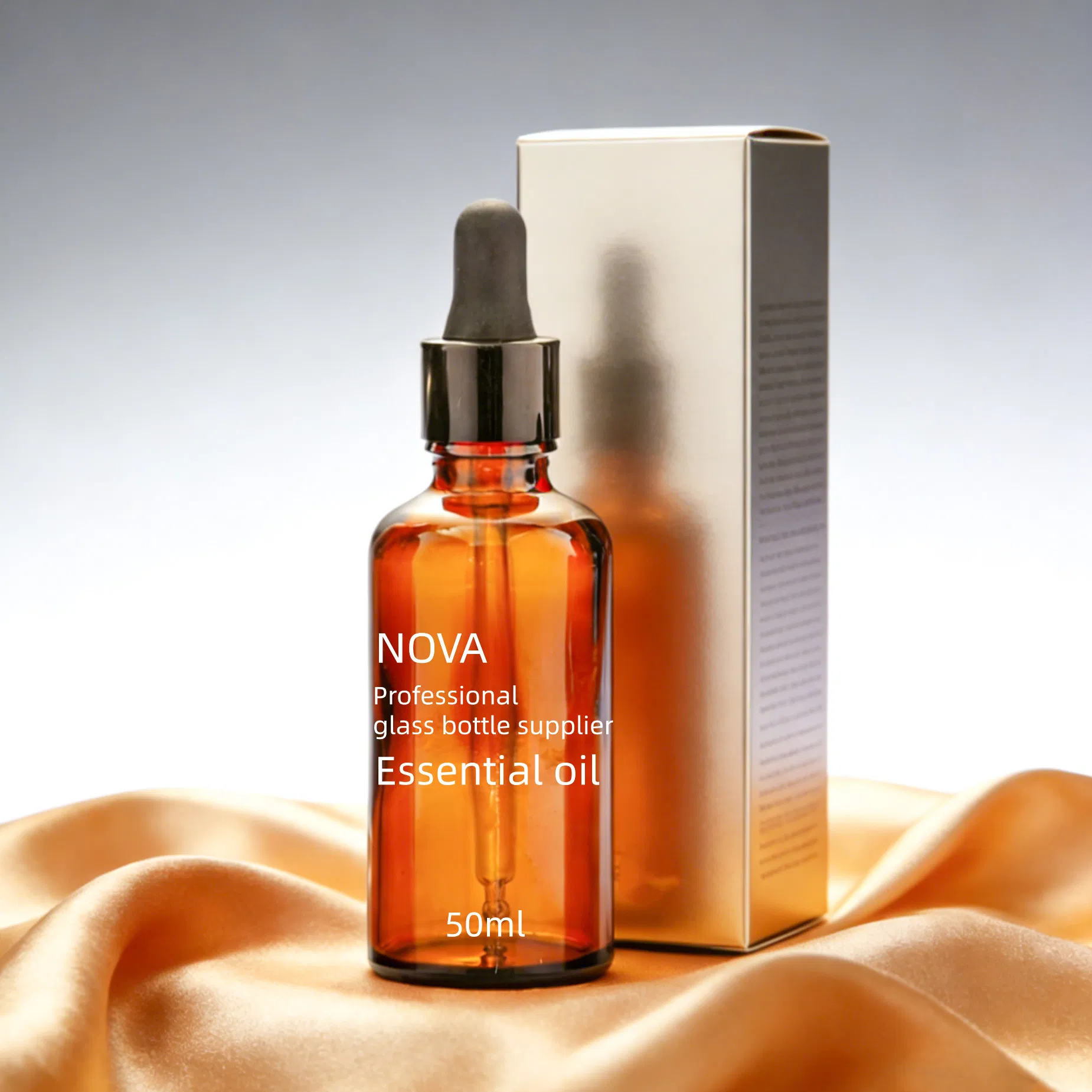 Wholesale 5ml 10ml 15ml 20ml 30ml 50ml 100ml Clear Amber Essential Oil Glass Dropper Bottle with Box