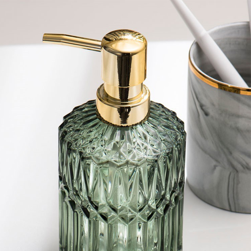 Wholesale Glass Soap Dispenser Hand Soap Dispenser Bottle with Pump with ABS Plastic Pump Lotion