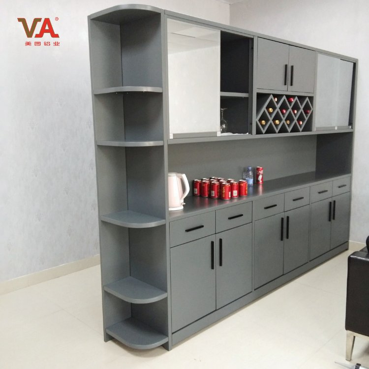 Commercial Winery Aluminum Frame Furniture Wine Cabinet Stainless Steel