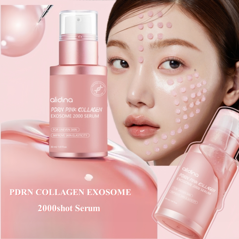 Private Logo Pdrn Pink Collagen Exosome Shot Serum 2000 Ppm Liquid Skin Booster Salmon DNA Spicules Skin Repair Glowing Serum T