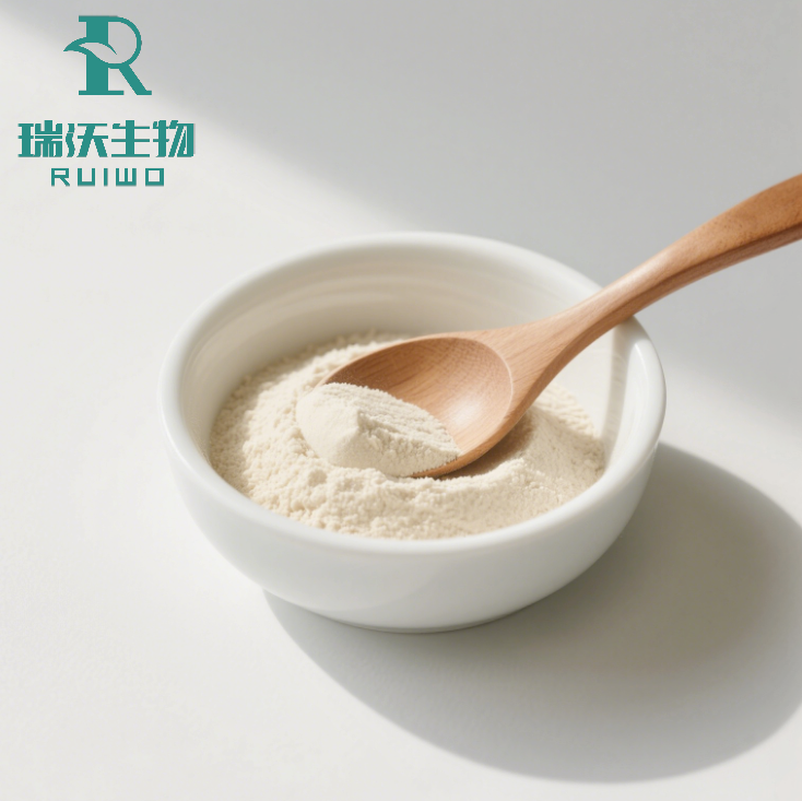 Pure Natural Food Grade Potato Protein Isolate 90% Water Soluble Powder in Glass Container
