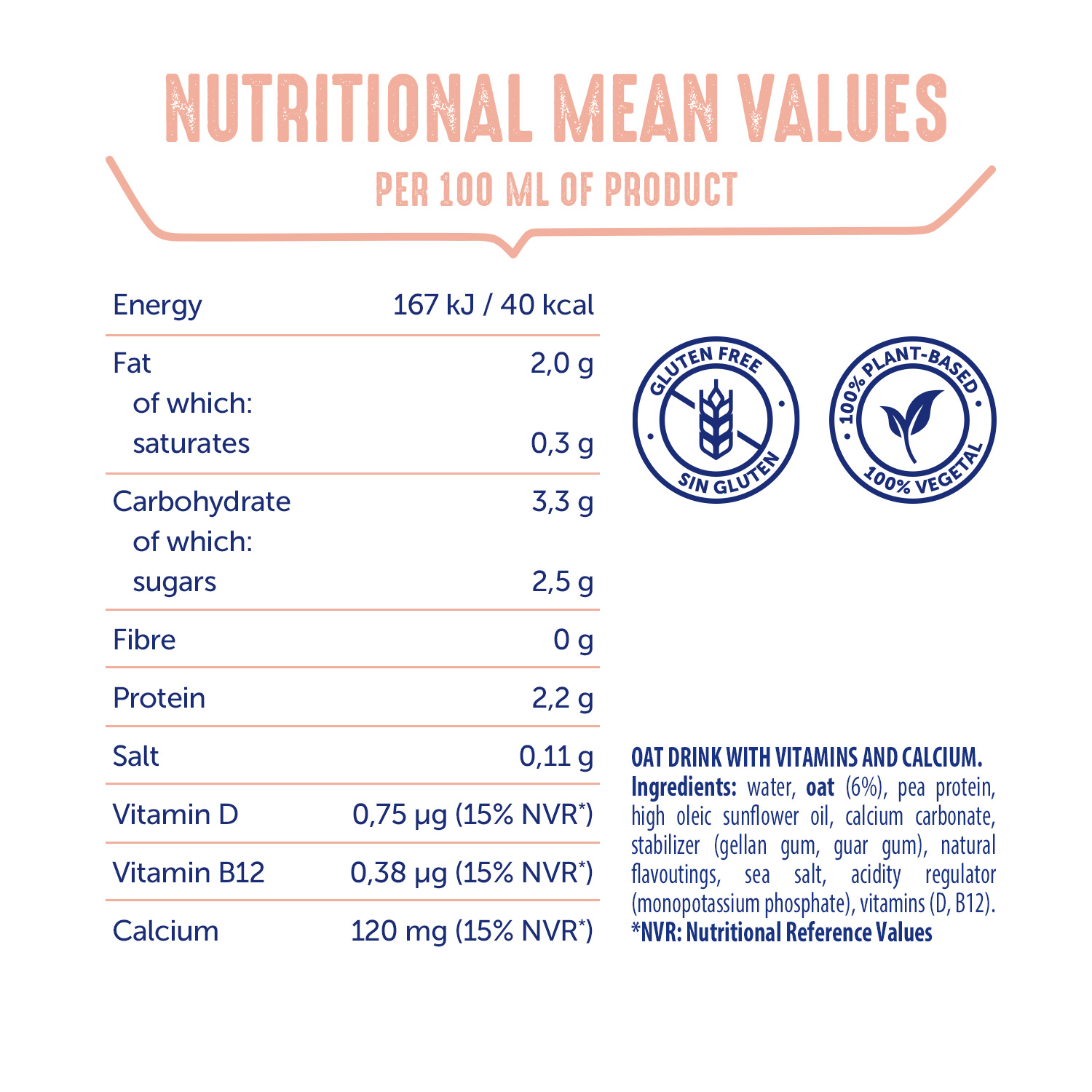 OraSi Plant Based Drinks Oat+ Protein 1 liter 12 units