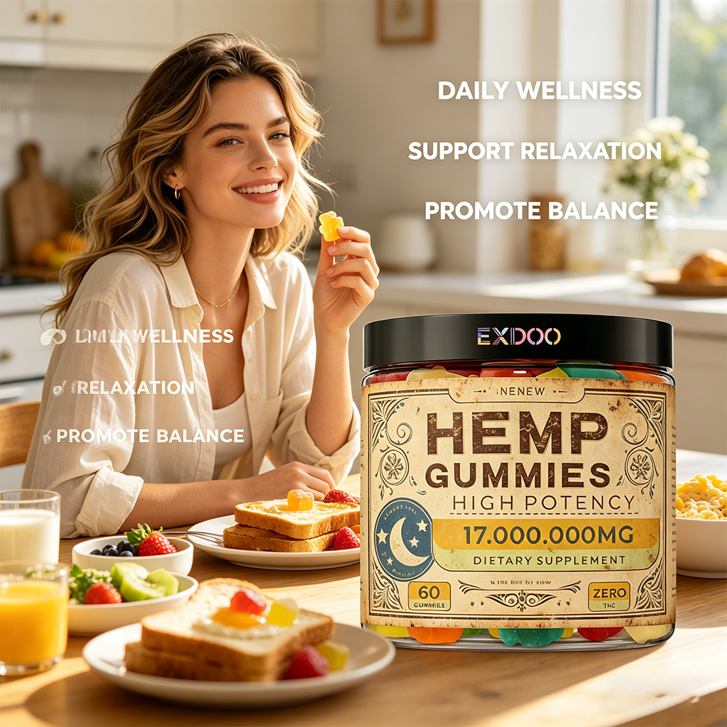 Wholesale Premium Hemp Extract Gummies With Hemp Seed Oil, Natural Relaxation &amp; Sleep Support, Strong Hemp Vitamin Gummy Bears