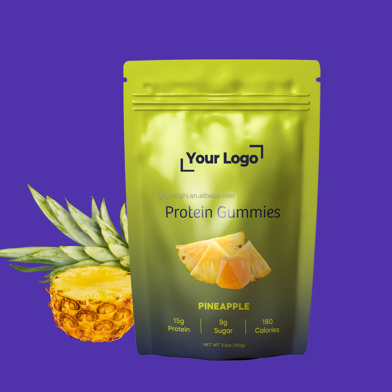 Private Label Halal 15g Plant-Based Protein Gummies For Healthy Snack Packed Essential Nutrients