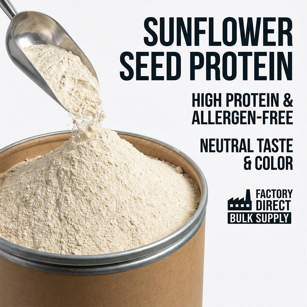 High Purity Natural Sunflower Seed Protein Powder Herbal Extract 50%-90% Extract Health Food Grade Solvent Extraction