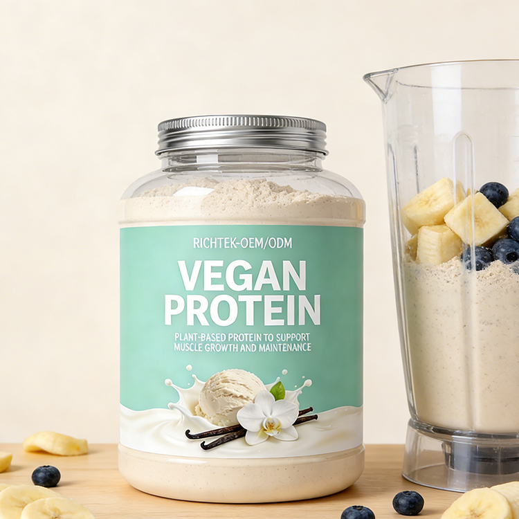 Custom Sports Nutrition Clear Protein Vegan Meal Replacement Shake Rice &amp; Pea Protein Low Carb Protein Powder