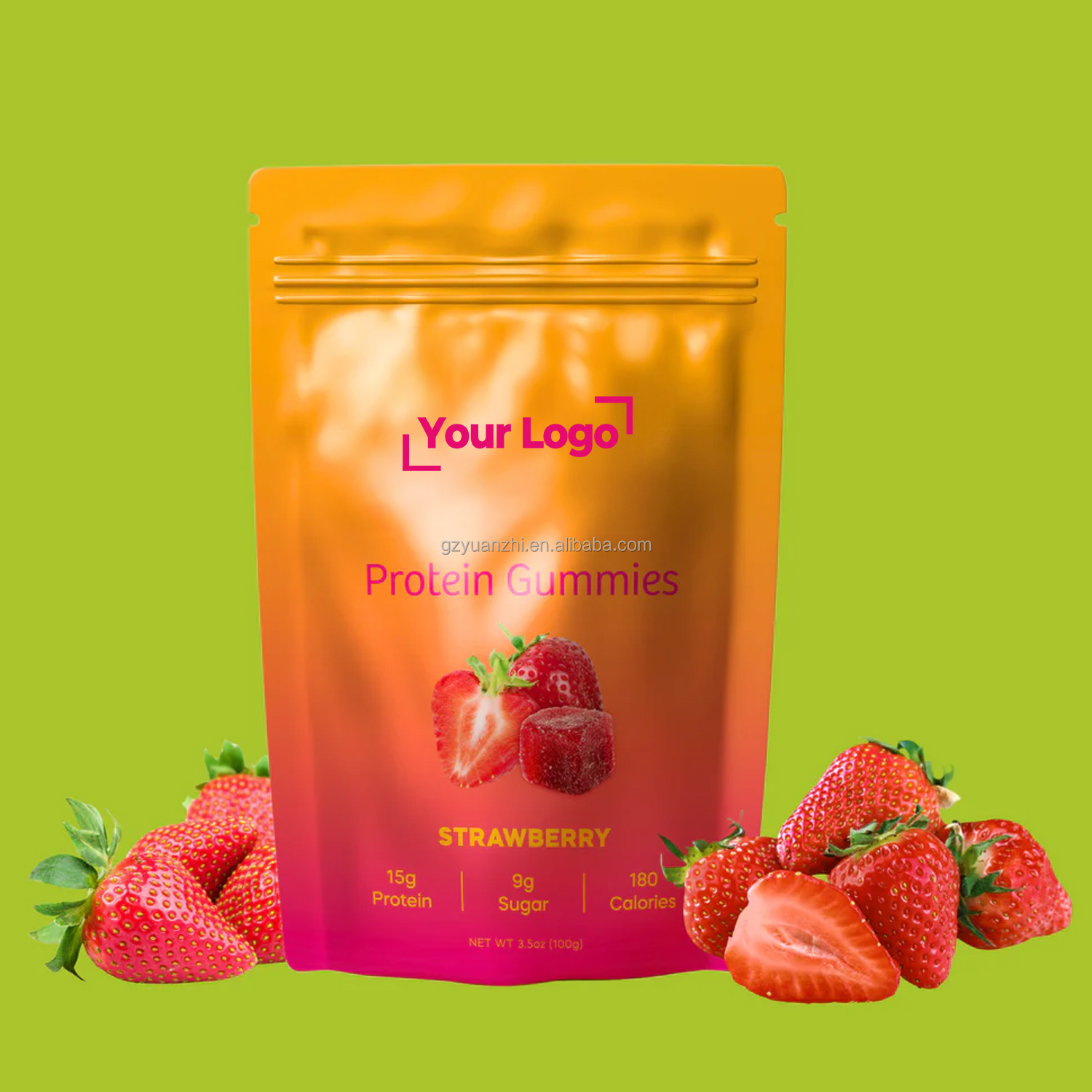 Private Label Halal 15g Plant-Based Protein Gummies For Healthy Snack Packed Essential Nutrients