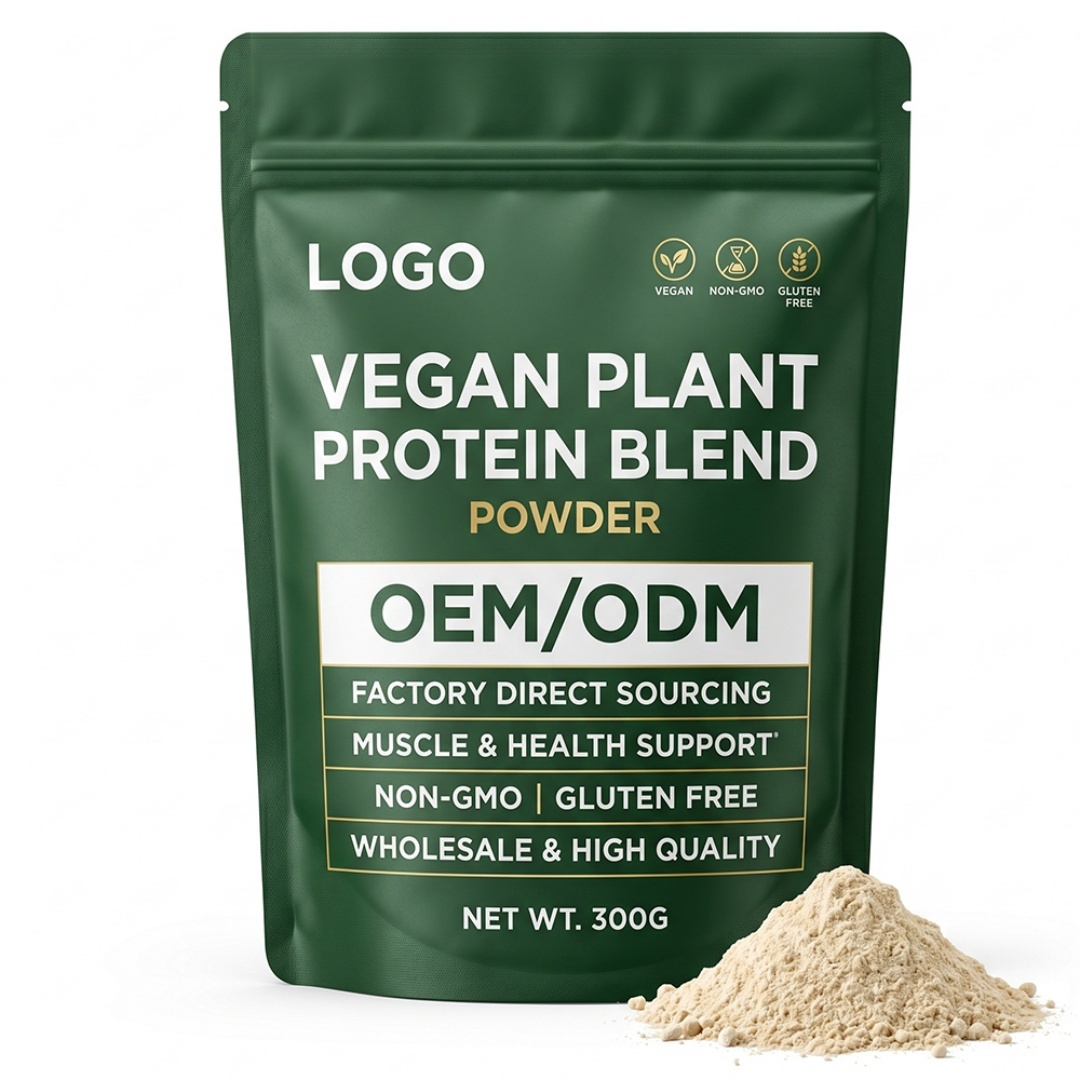 Factory Direct Plant Protein Blend Powder OEM ODM Custom Formula Vegan Non GMO Gluten Free Wholesale Healthy Lifestyle Adult