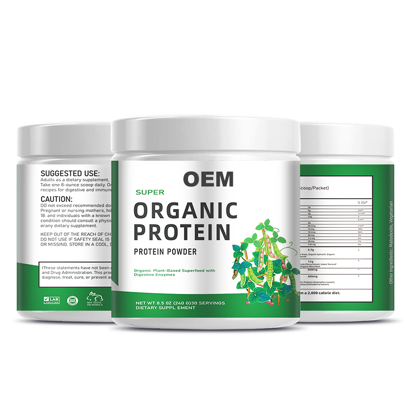 OEM Organic Pea Protein Isolate Powder Private Label Adult Supplement Customizable 1-2 Times Daily 500mg/1000mg