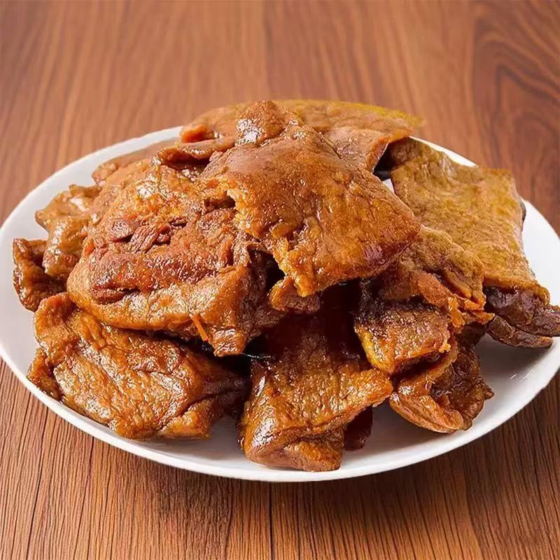 Hongxiangji Vegan Meat Semi-Soft Textured Vegetable Protein (TVP) Five-spice Fried 128g High Protein Bean Snack Dried Tofu