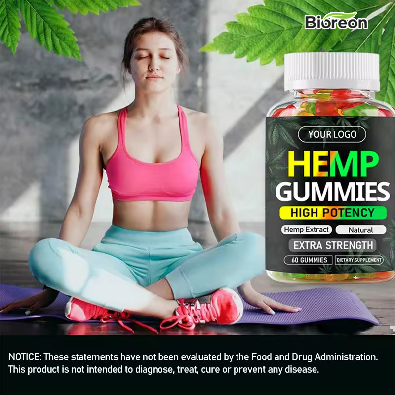 OEM ODM Private Label Organic Extract Extra High Potency Vegan Edible Bear Candy Relaxation Hemp Oil Hemp Gummies