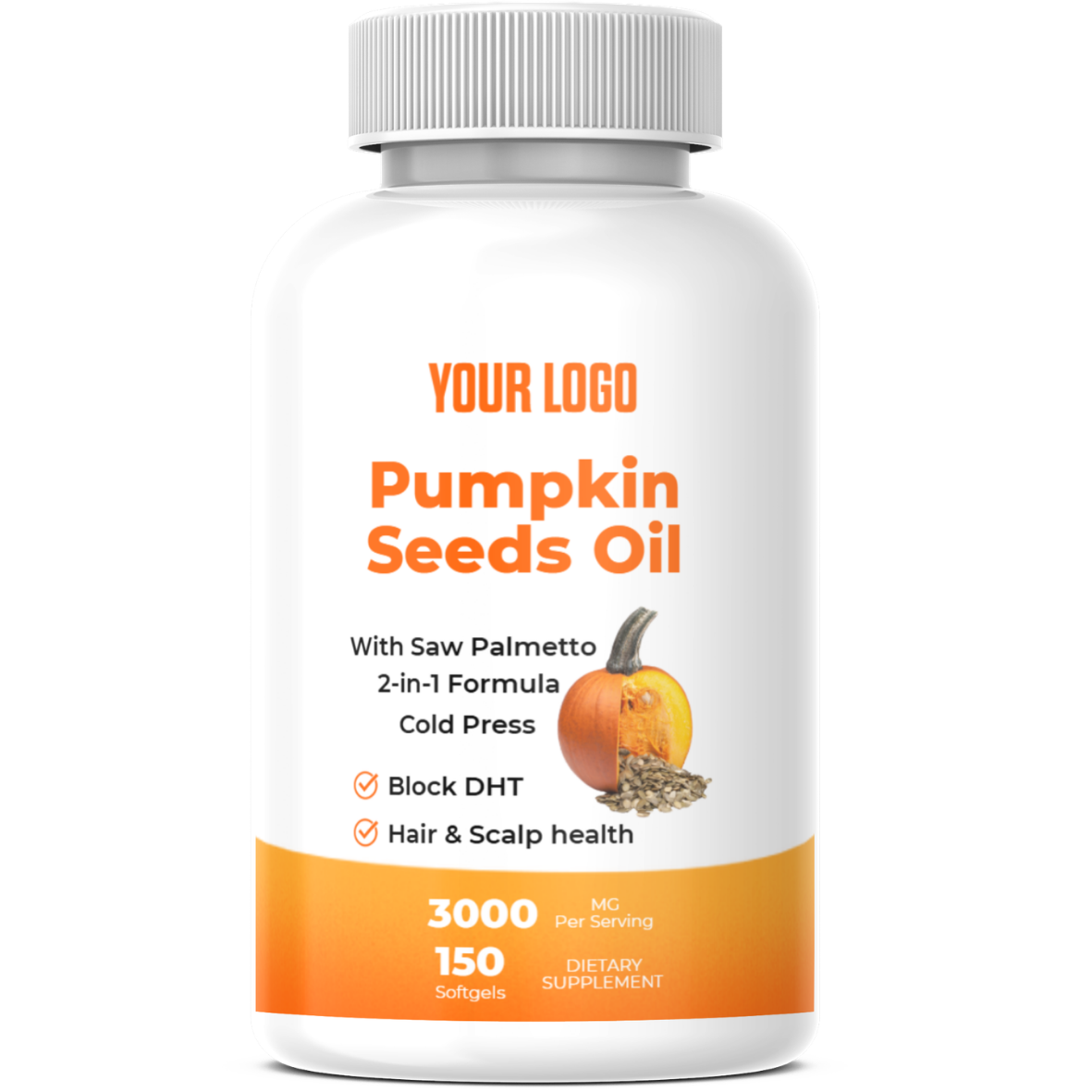 OEM/ODM Factory Wholesale High Quality Pumpkin Seeds Oil Softgel Supplement for Hair &amp; Scalp Health