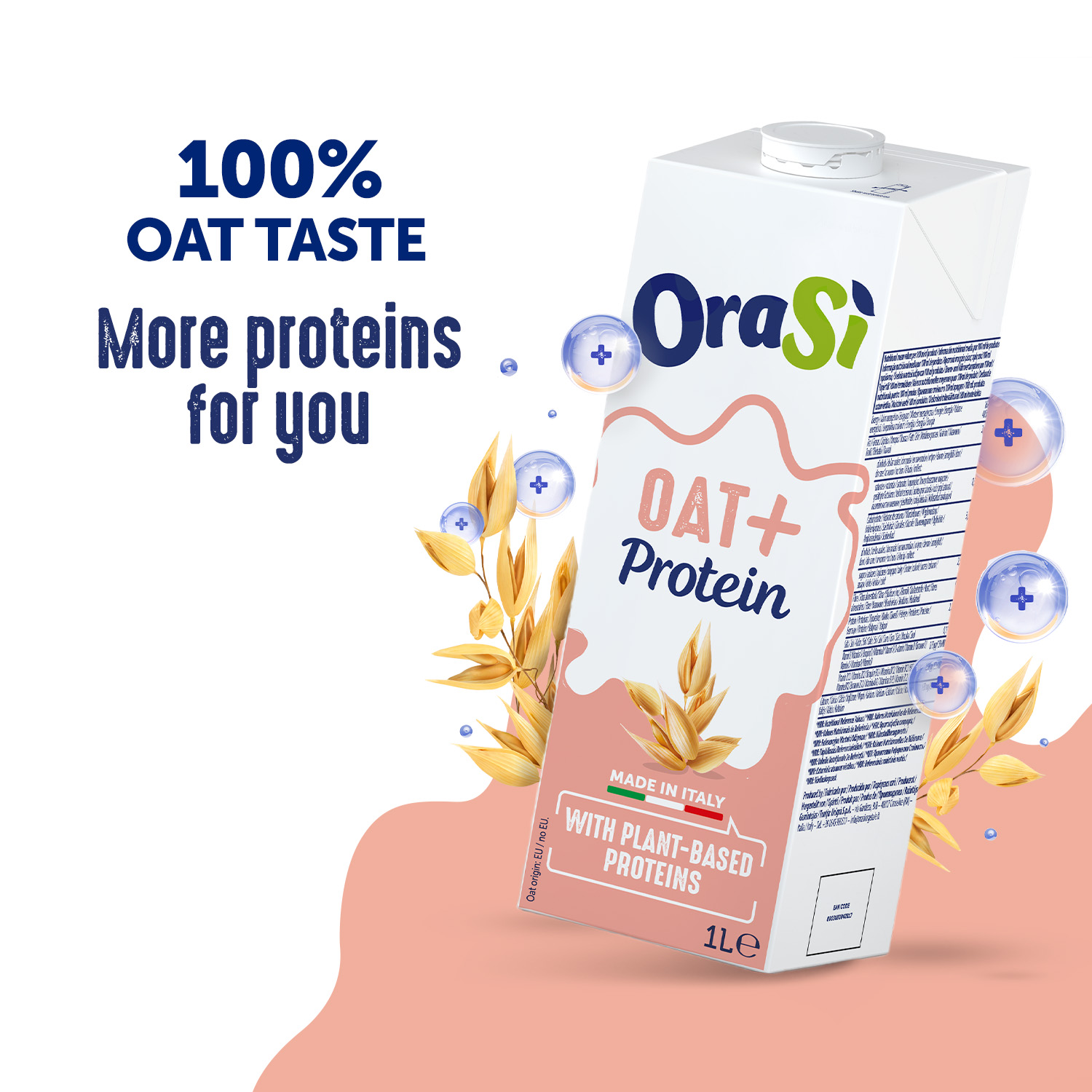 OraSi Plant Based Drinks Oat+ Protein 1 liter 12 units