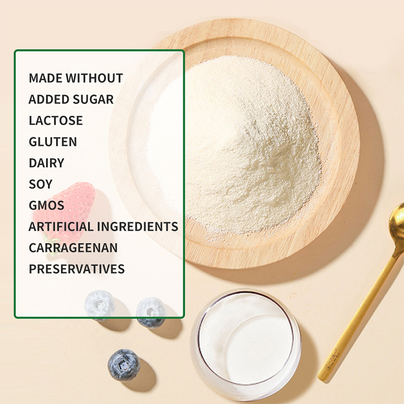 Pea protein isolate powder display