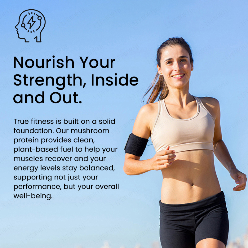 For Vegan Protein Powder Unflavored Pea Protein Mushrooms Seaweed Ashwagandha For Adult Mental Focus Immunity Support