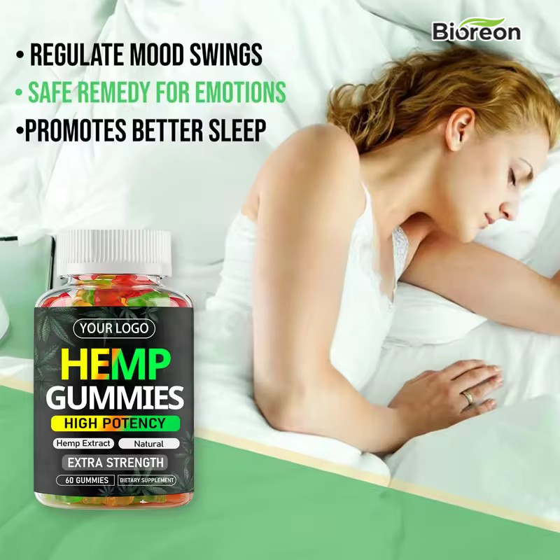 OEM ODM Private Label Organic Extract Extra High Potency Vegan Edible Bear Candy Relaxation Hemp Oil Hemp Gummies