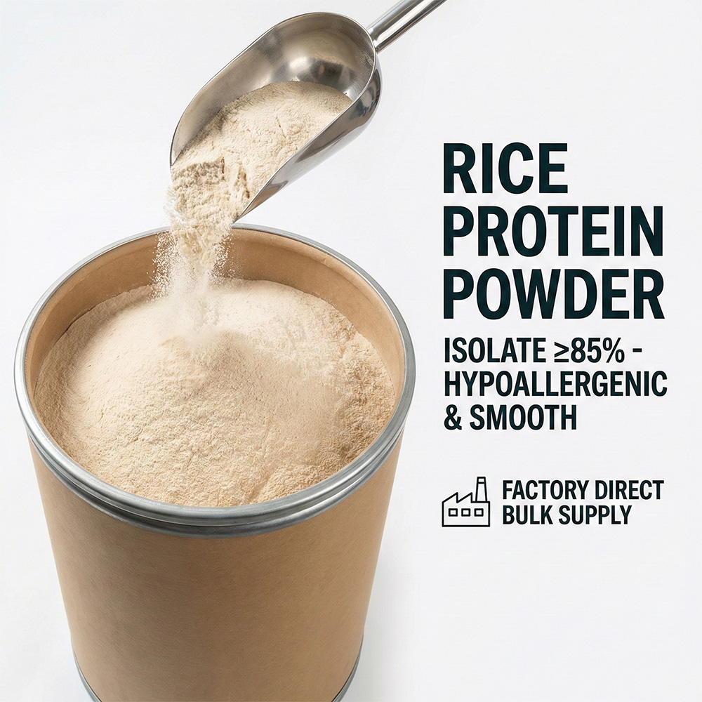High Purity Natural Rice Protein Extract Powder 1kg 80%-90% Protein Content Water-Soluble Health Food Grade Extraction Planting