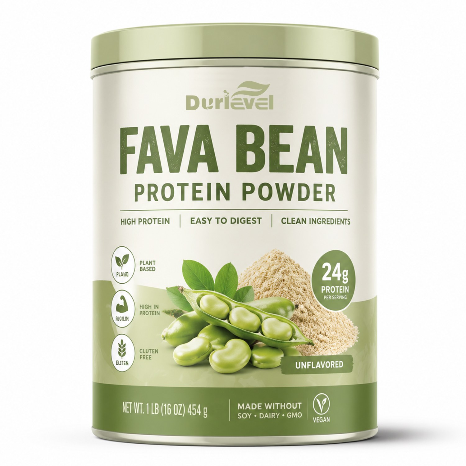 Vegan Fava Bean Protein Powder Unflavored NSF Organic USDA Non GMO Kosher Fast Sampling Custom Label Private Label OEM