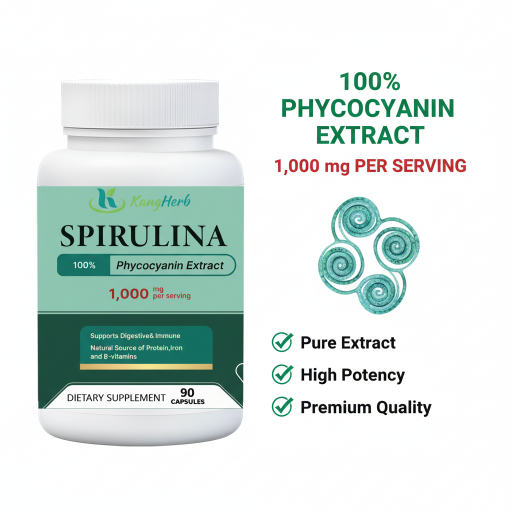 Kosher Certified High Protein Natural Algae Immune Booster Spirulina Capsules