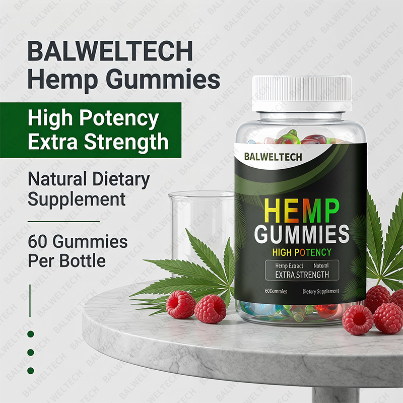 OEM Private Label Organic Hemp Extract Extra High Potency Hemp Gummies For Stress Relief And Better Sleep