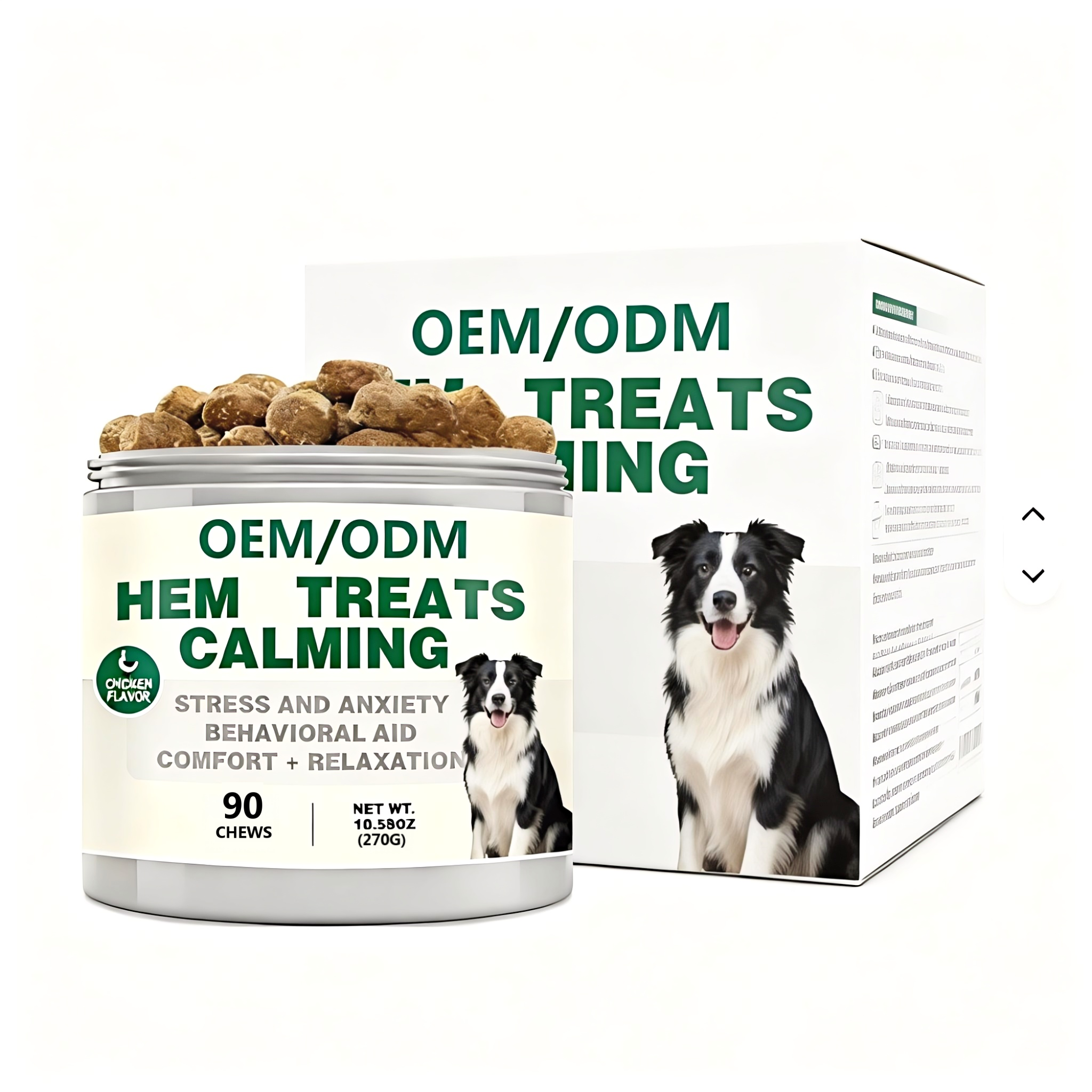 AINA Calming Dog Treats Hemp Granules-L-Theanine Chamomile Extract Valerian Root Natural Immune Support Joint Health Vitamins