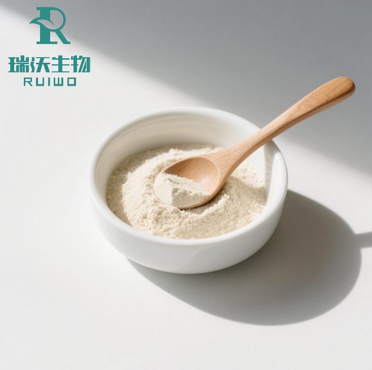 Pure Natural Food Grade Potato Protein Isolate 90% Water Soluble Powder in Glass Container