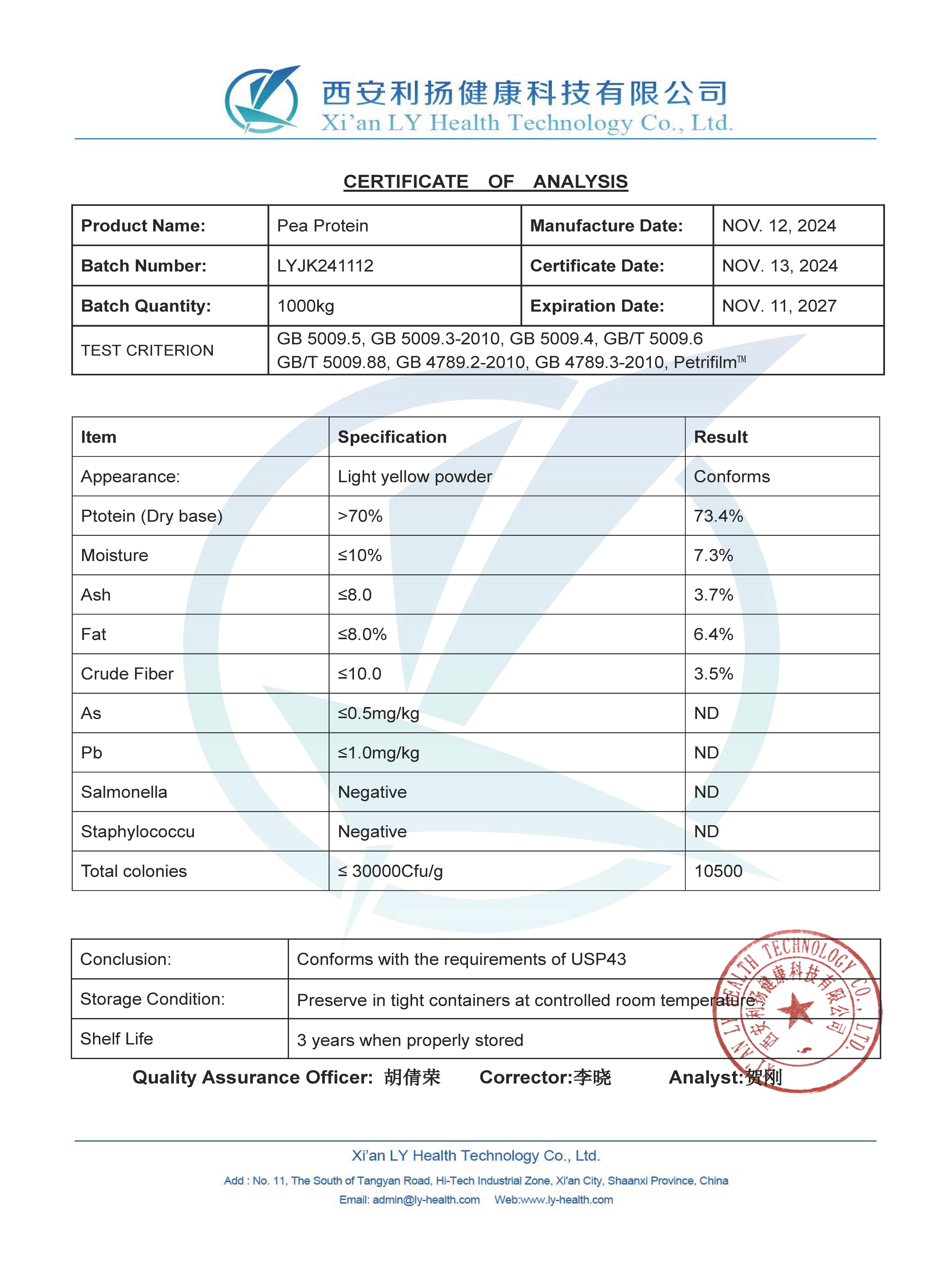 Supply Pea Protein Powder 70% 80% Pea Protein Isolate/ Hydrolyzed Pea Protein Wholesale With Good Quality