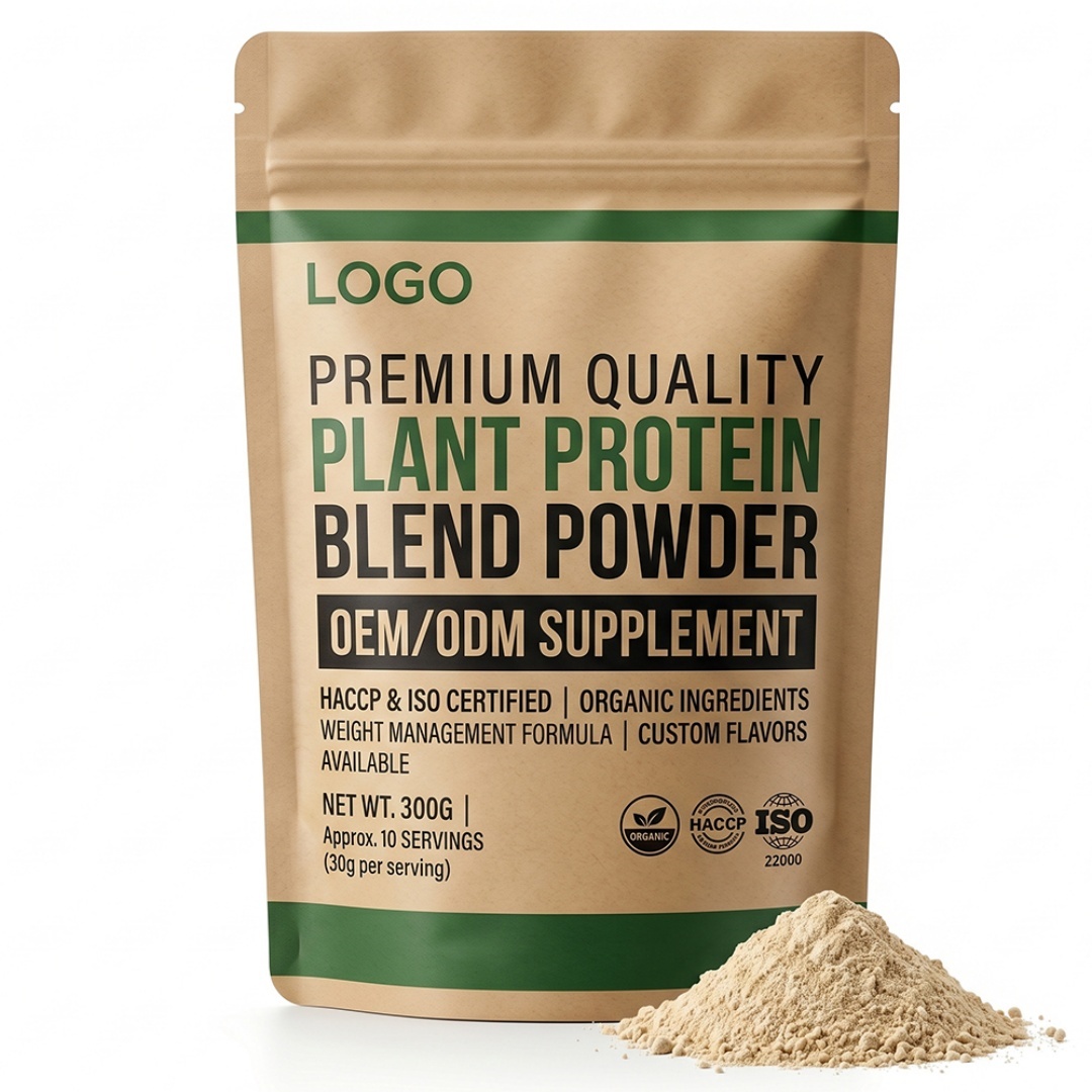 Premium Quality Plant Protein Blend Powder ISO22000 Certified Vegan Non-GMO Adult Custom Flavors Organic Ingredients Weight Loss