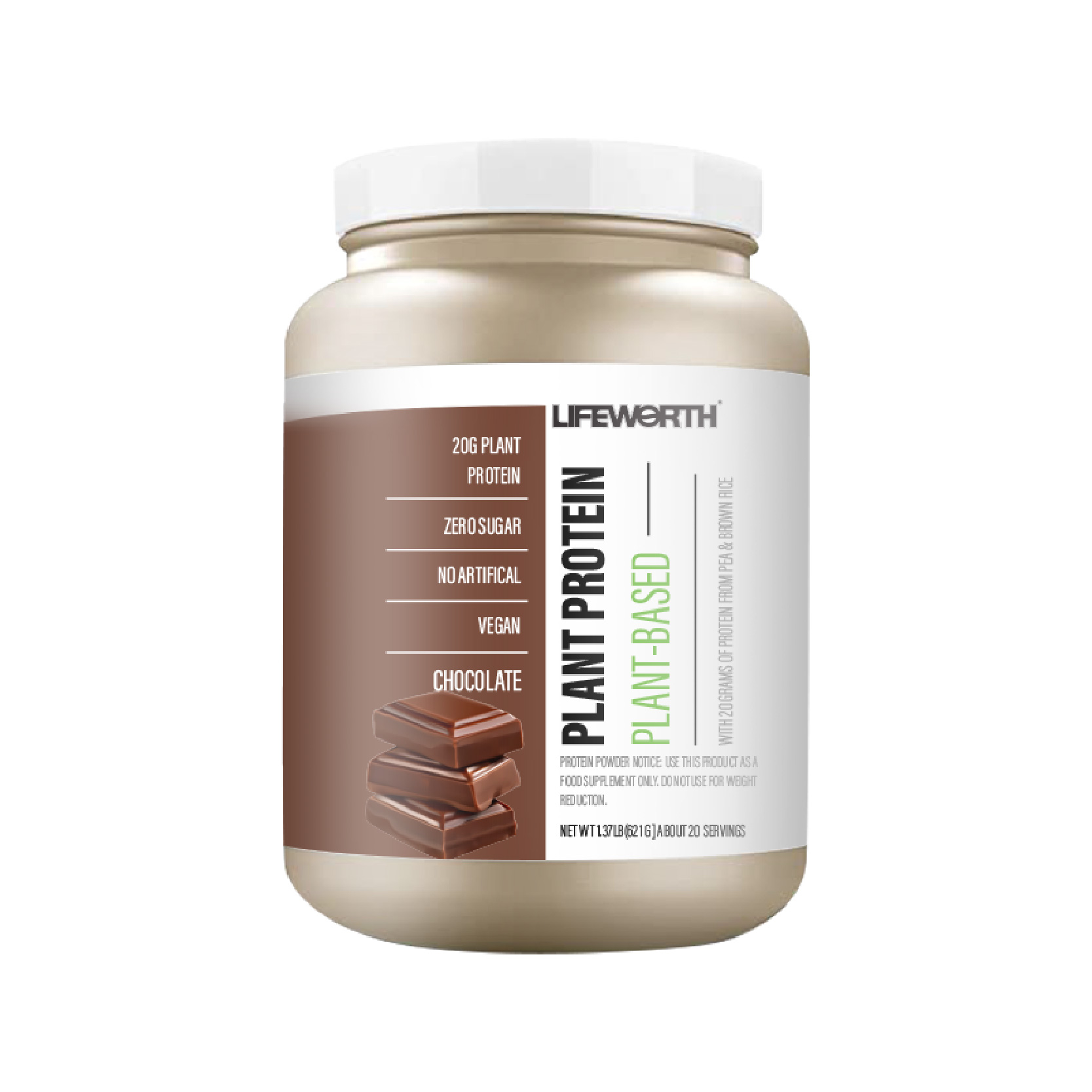 LIFEWORTH Pea Protein Isolate Powder - High Solubility Plant-Based Protein - Private Label OEM Bulk Supply for Functional Foods