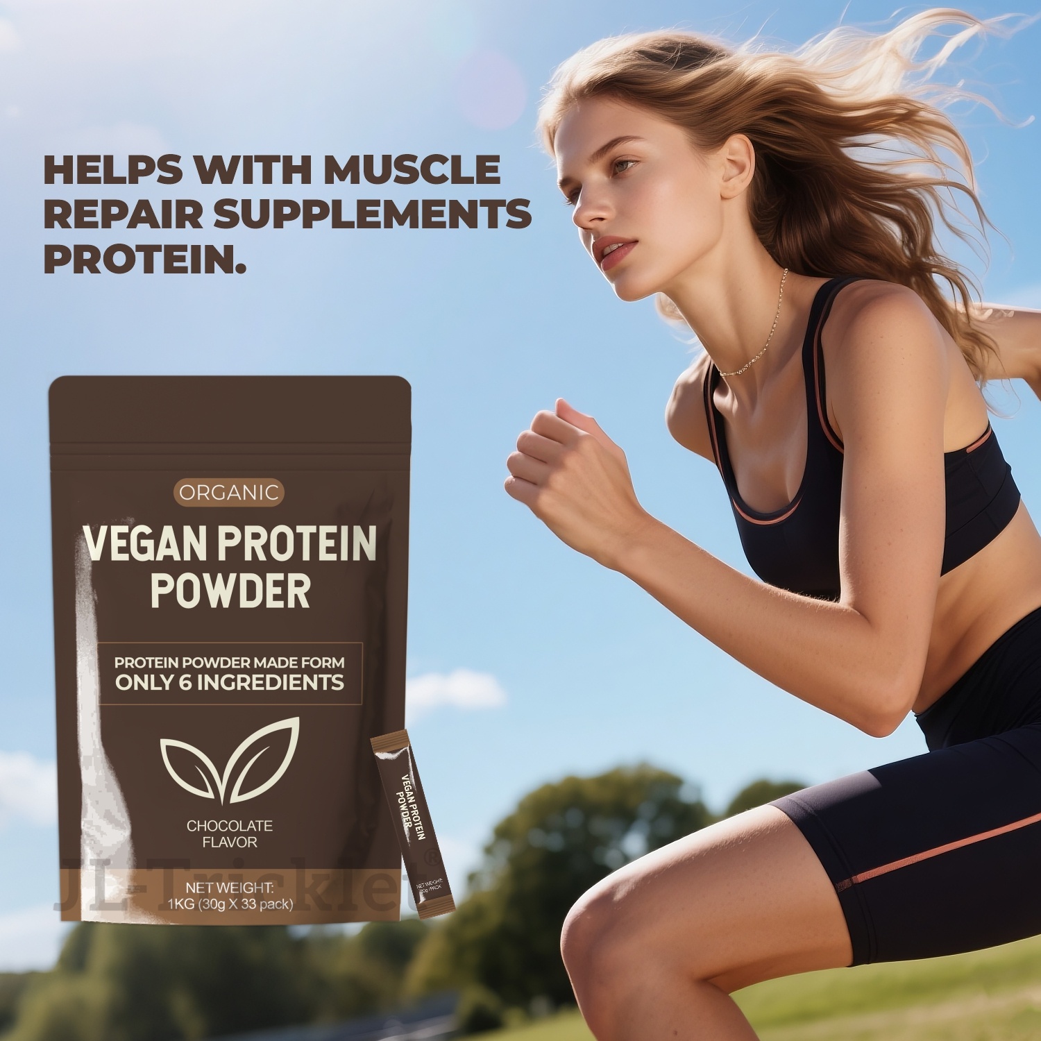 OEM ODM Organic Vegan Plant Chocolate Flavor Protein Powder - Meal Replacement Supplement for Daily Nutrition &amp; Fitness