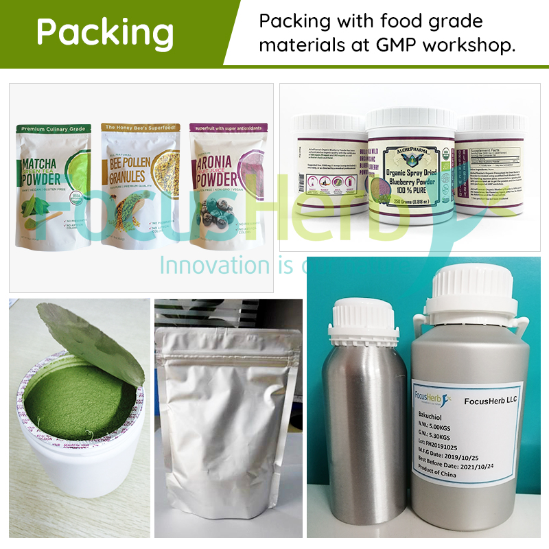 FocusHerb USDA Halal Certified Organic Superfood 60% Min Protein Dark Green Algae Chlorella Spirulina Powder Health Supplement