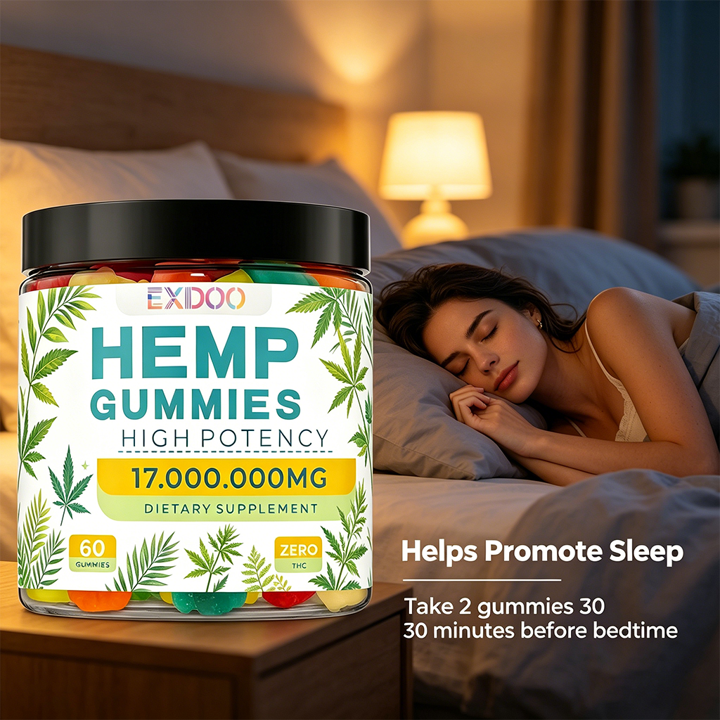 Private Label Organic Extract Extra High Potency Vegan Edible Bear Candy Relaxation Hemp Oil Hemp Gummies