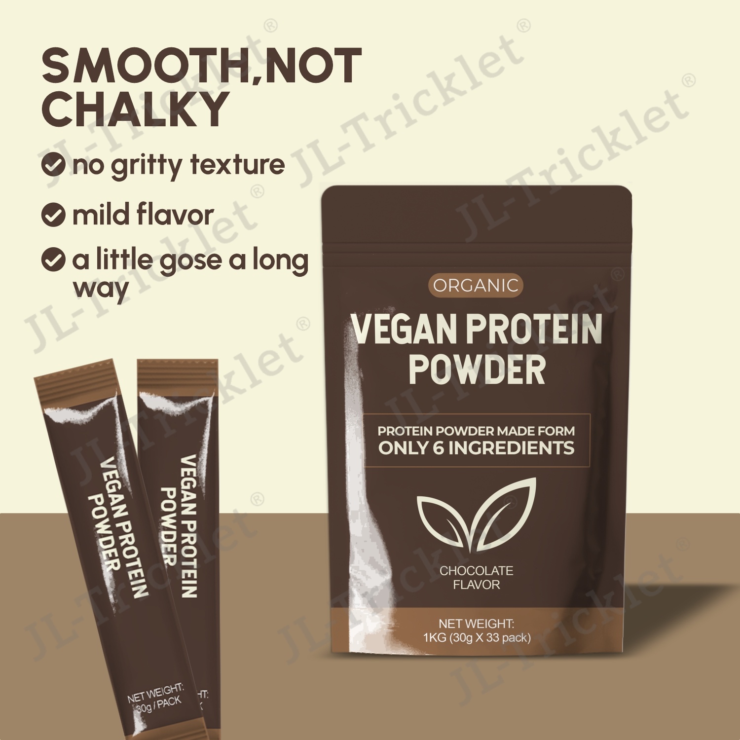 OEM ODM Organic Vegan Plant Chocolate Flavor Protein Powder - Meal Replacement Supplement for Daily Nutrition &amp; Fitness
