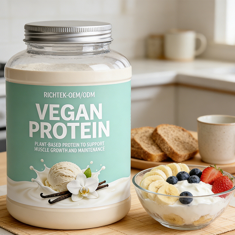 Custom Sports Nutrition Clear Protein Vegan Meal Replacement Shake Rice &amp; Pea Protein Low Carb Protein Powder