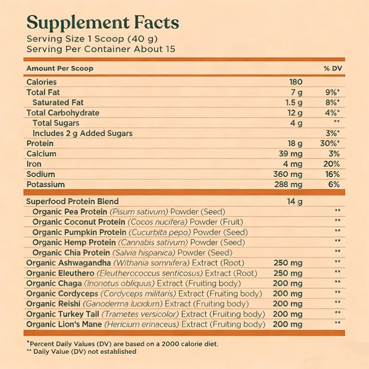 OEM ODM High Quality Vegan Plant Based Protein Powder Supplement Meal Replacement Protein Powder
