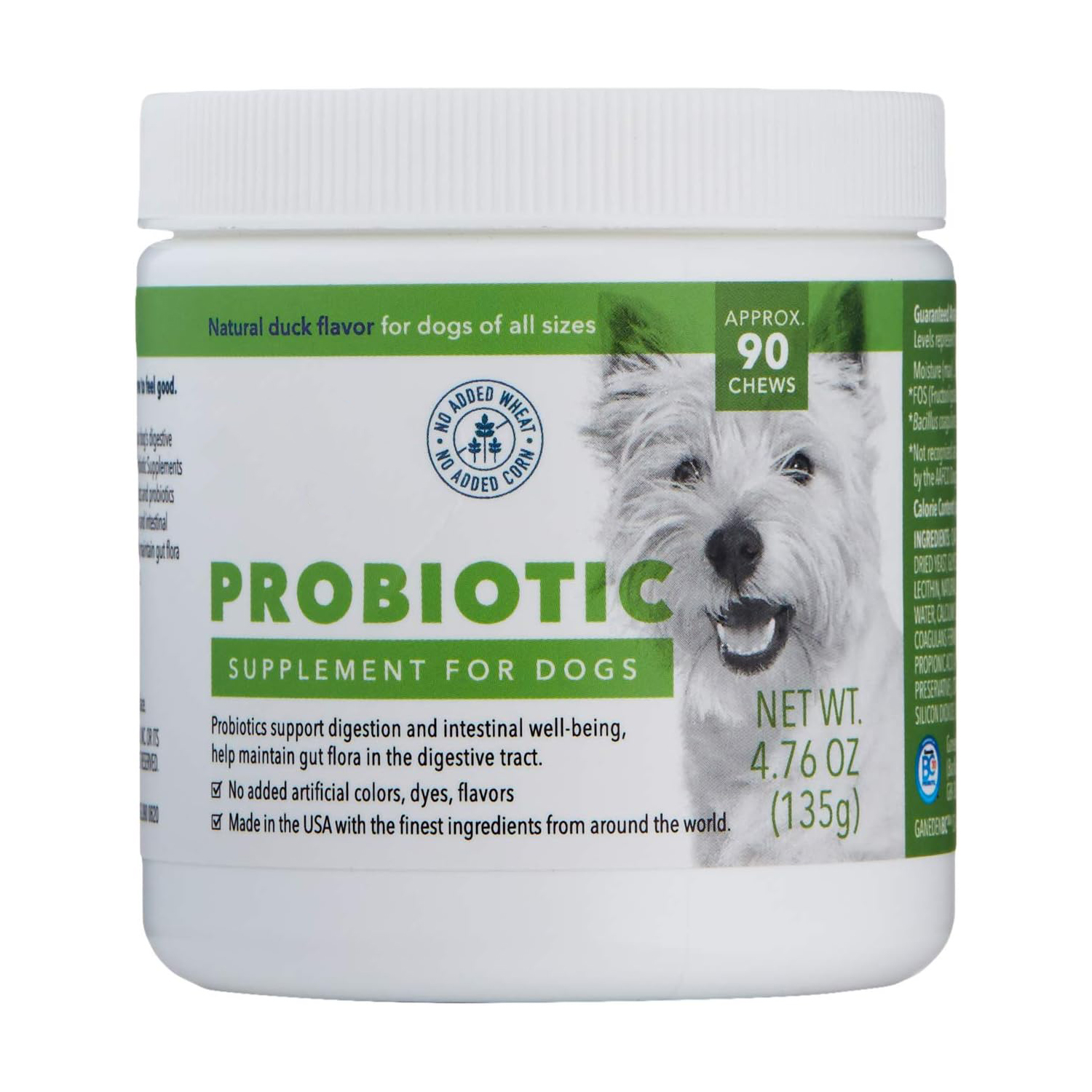 CGMP Natural Daily Probiotic Supplement Dog Soft Chews Support Digestion Gut Pet Health Care Supplement with Glycerin Canola Oil